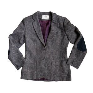 Vtg JH‎ Collectibles Equestrian Blazer Womens M Wool Elbow Patches USA Old Money